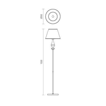 Redo 02-714 - Podna lampa FABIOLA 1xE27/42W/230V