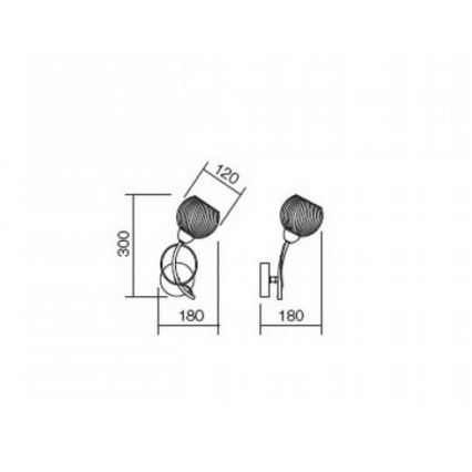 Redo 02-793 - Zidna lampa ANNE 1xE14/28W/230V