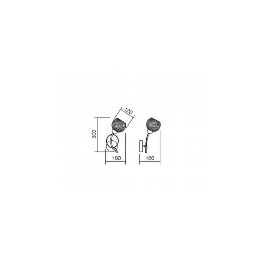 Redo 02-793 - Zidna lampa ANNE 1xE14/28W/230V