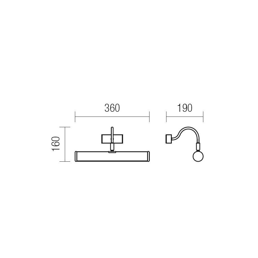 Redo 02-845 - Svjetiljka za slike CAIRO 2xE14/28W/230V 36 cm mesing