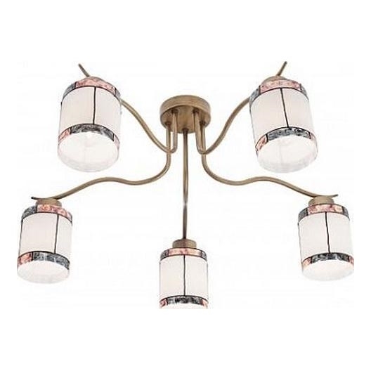 Redo 02-888 - Nadgradni luster DEKOR 5xE27/42W/230V pr. 52,3 cm bronca