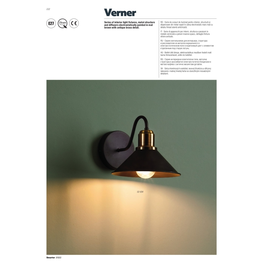 Redo 02-935 - Luster na lancu VERNER 3xE27/42W/230V