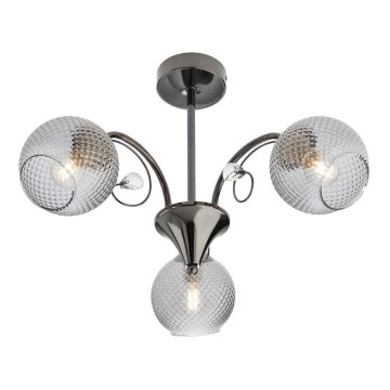 Redo 02-970 - Viseći luster ASPERA 3xE14/28W/230V crna