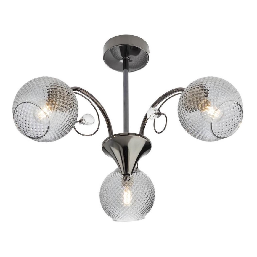 Redo 02-970 - Viseći luster ASPERA 3xE14/28W/230V crna