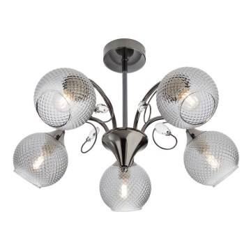 Redo 02-971 - Viseći luster ASPERA 5xE14/28W/230V crna