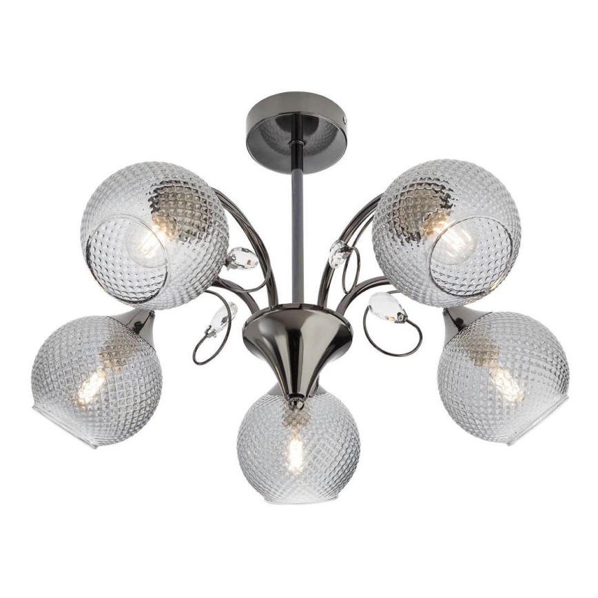 Redo 02-971 - Viseći luster ASPERA 5xE14/28W/230V crna