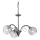 Redo 02-972 - Luster na lancu ASPERA 3xE14/28W/230V pr. 52 cm crna
