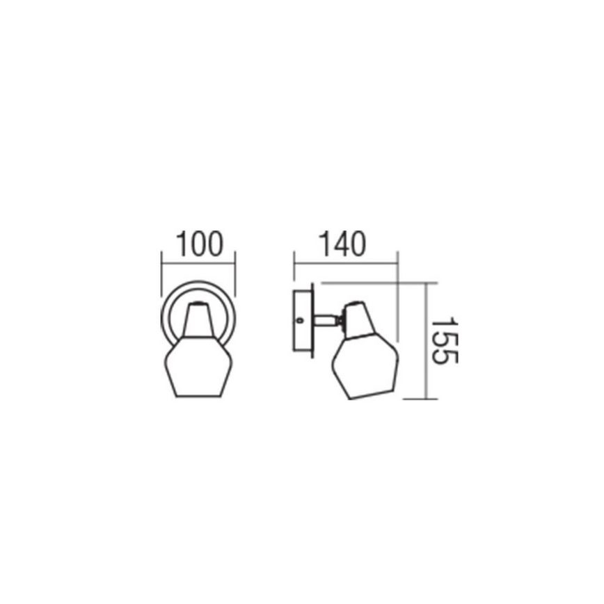Redo 04-487 - Zidna lampa CLOVIS 1xE14/28W/230V