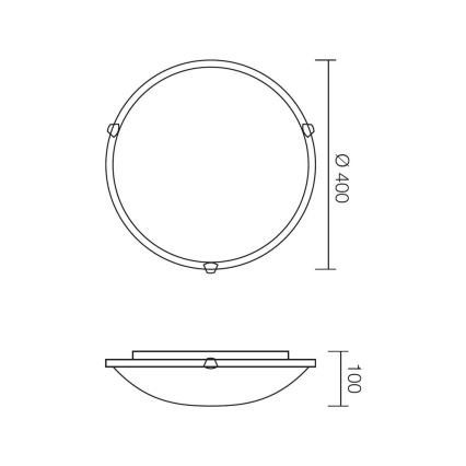 Redo 05-391 - Stropna svjetiljka VIRGINIA 2xE27/42W/230V Ø 40 cm krem
