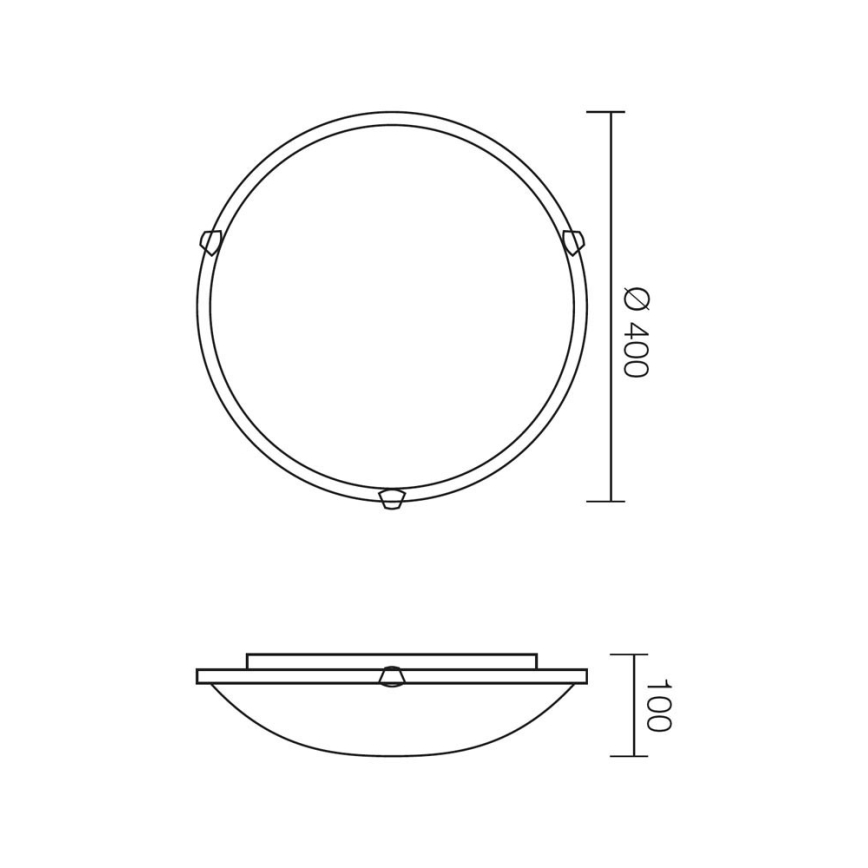 Redo 05-391 - Stropna svjetiljka VIRGINIA 2xE27/42W/230V Ø 40 cm krem