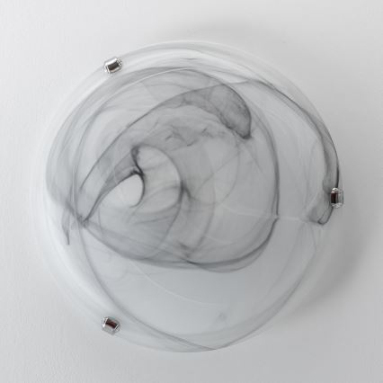 Redo 05-393 - Stropna svjetiljka VIRGINIA 2xE27/42W/230V Ø 40 cm siva