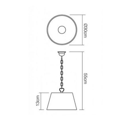 Redo 05-644 - Luster na lancu ISIS 1xE27/42W/230V