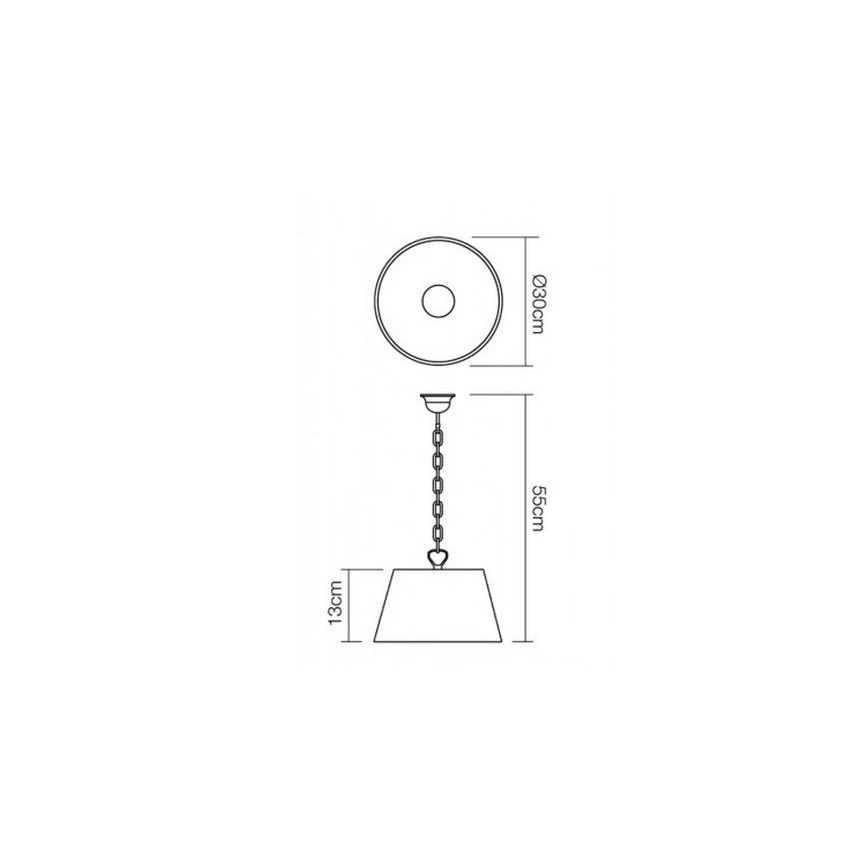 Redo 05-644 - Luster na lancu ISIS 1xE27/42W/230V