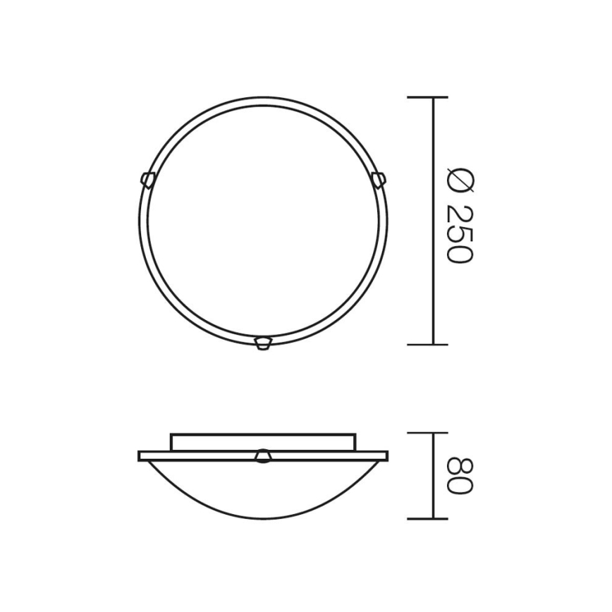 Redo 05-677 - Stropna svjetiljka VIRGINIA 1xE27/42W/230V pr. 25 cm bijela