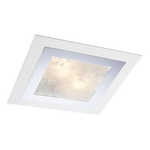 Redo 05-828 - Stropna svjetiljka SPECTRE 1xE14/28W/230V 30x30 cm sjajni krom/bijela