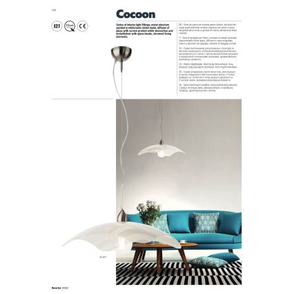 Redo 05-877 - Visilica na kabelu COCOON 1xE27/42W/230V krem