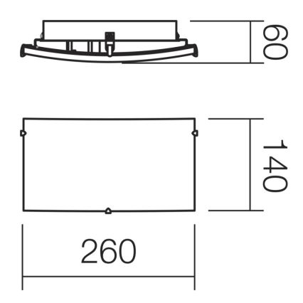 Redo 05-903 - Stropna svjetiljka ISIDE 1xE27/42W/230V prozirna