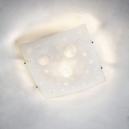 Redo 05-904 - Stropna svjetiljka ISIDE 1xE27/42W/230V 30x30 cm prozirna