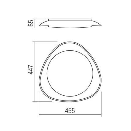 Redo 05-922 - LED Stropna svjetiljka VERENA LED/24W/230V antracit