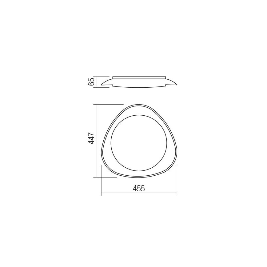 Redo 05-922 - LED Stropna svjetiljka VERENA LED/24W/230V antracit