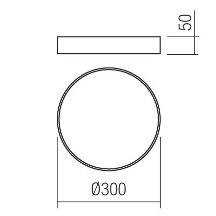 Redo 05-928 - LED Stropna svjetiljka KNOB LED/24W/230V 3000K-6500K 30 cm bijela