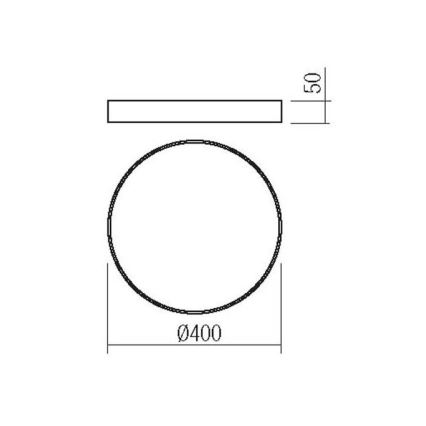 Redo 05-931 - LED Stropna svjetiljka KNOB LED/36W/230V 3000K-6500K 40 cm bijela