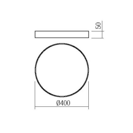 Redo 05-933 - LED Stropna svjetiljka KNOB LED/36W/230V 3000K-6500K 40 cm crna