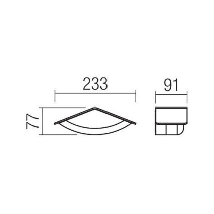 Redo 90001 - LED Vanjska zidna svjetiljka CHALET 1xLED/8W/230V IP54