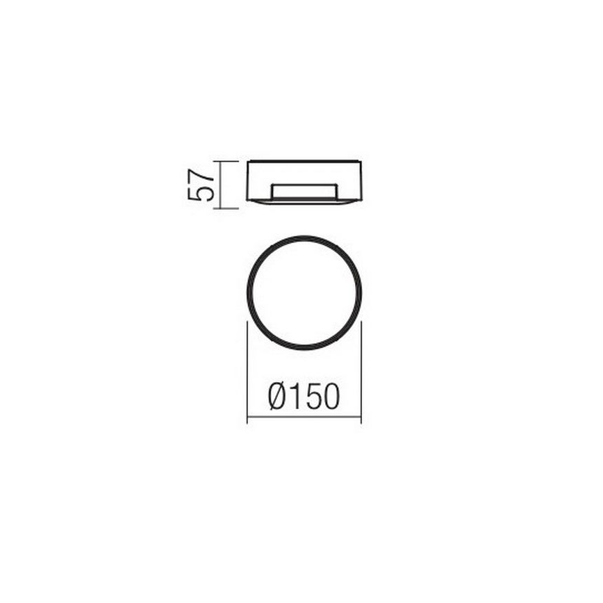 Redo 90003 - LED Vanjska stropna svjetiljka SKOR LED/12W/230V IP54 siva