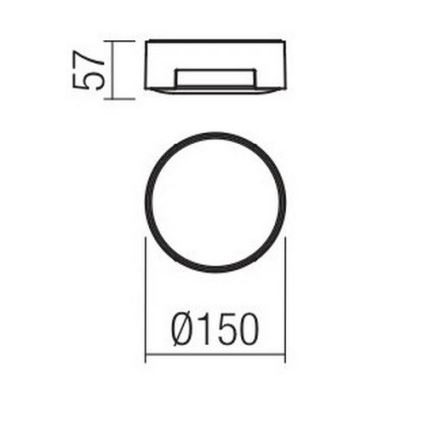 Redo 90004 - LED Vanjska stropna svjetiljka SKOR LED/12W/230V pr. 15 cm IP54 smeđa