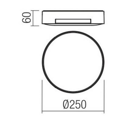 Redo 90005 - LED Vanjska stropna svjetiljka SKOR LED/16W/230V IP54