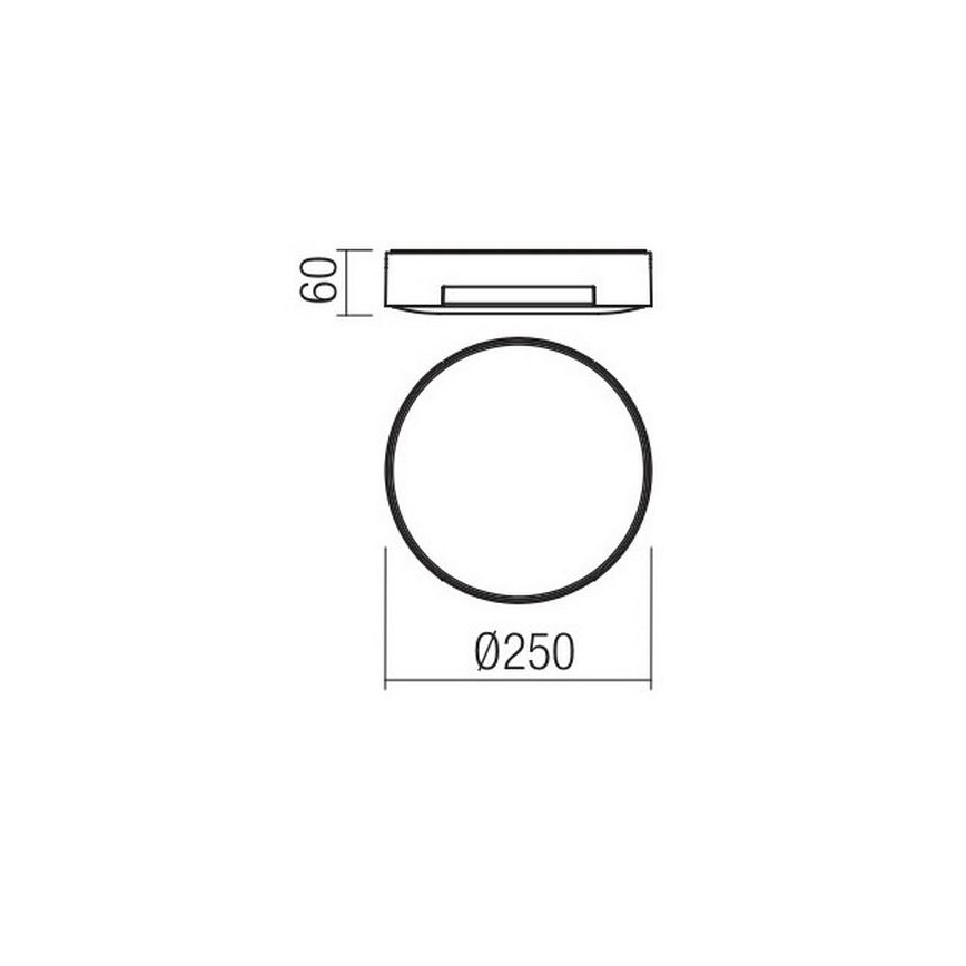 Redo 90006 - LED Vanjska stropna svjetiljka SKOR LED/16W/230V pr. 25 cm IP54 smeđa