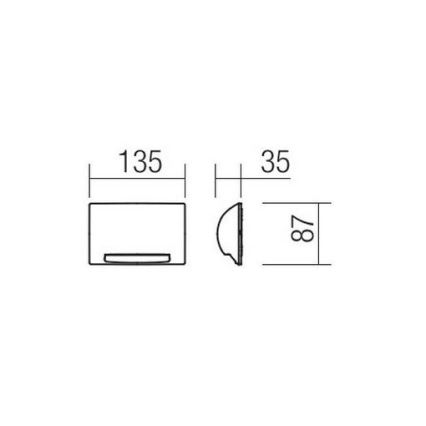 Redo 90009 - LED vanjska orijentacijska svjetiljka TAMPA LED/11W/230V IP54 bijela