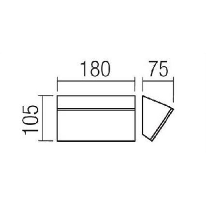 Redo 90015 - LED Vanjska zidna svjetiljka TOKYO LED/12W/230V IP54