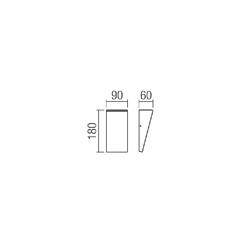 Redo 90019 - LED Vanjska zidna svjetiljka TOKYO LED/12W/230V 3000K IP54 siva