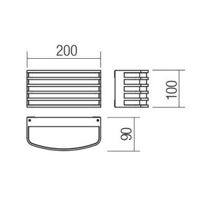 Redo 90038 - LED Vanjska zidna svjetiljka SEBRA LED/15W/230V IP54