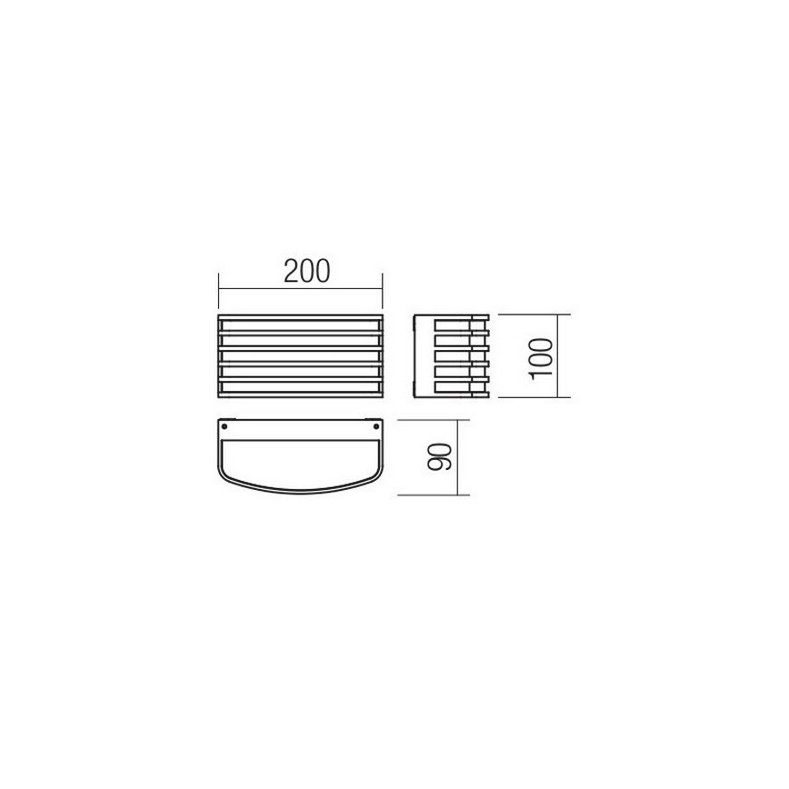 Redo 90038 - LED Vanjska zidna svjetiljka SEBRA LED/15W/230V IP54