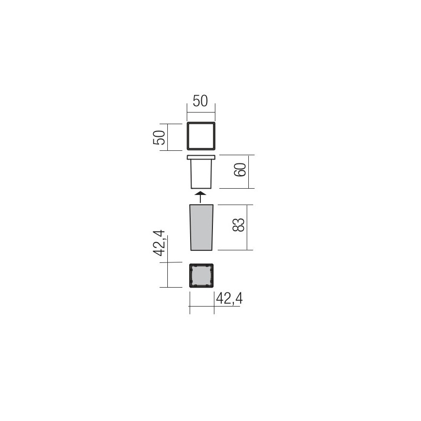 Redo 90041 - LED Vanjska ugradbena svjetiljka INCAS LED/2,3W/230V IP65