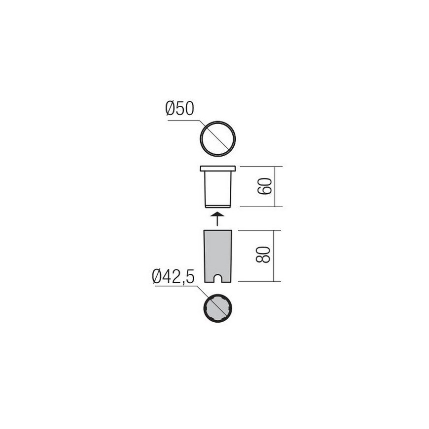 Redo 90042 - LED Vanjska ugradbena svjetiljka INCAS LED/2,3W/230V IP65