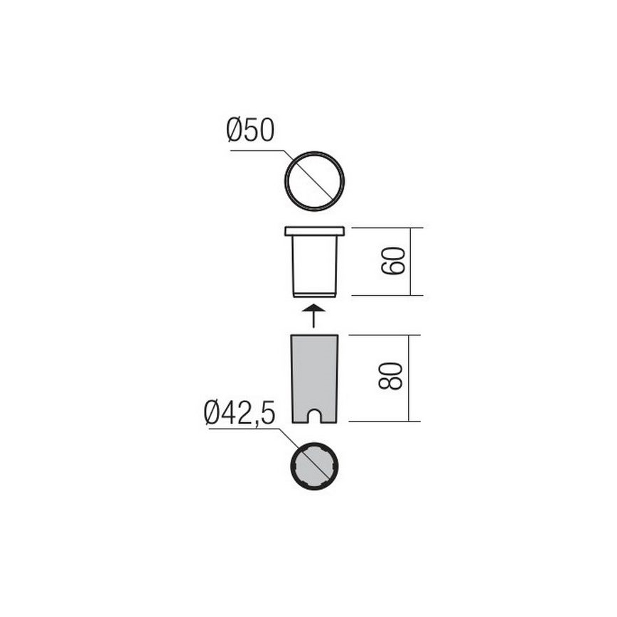 Redo 90044 - LED Vanjska ugradbena svjetiljka INCAS LED/2,3W/230V IP65