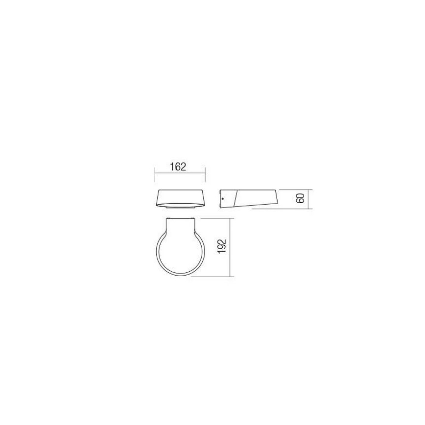 Redo 90046 - LED Vanjska zidna svjetiljka PHASER LED/12W/230V IP54