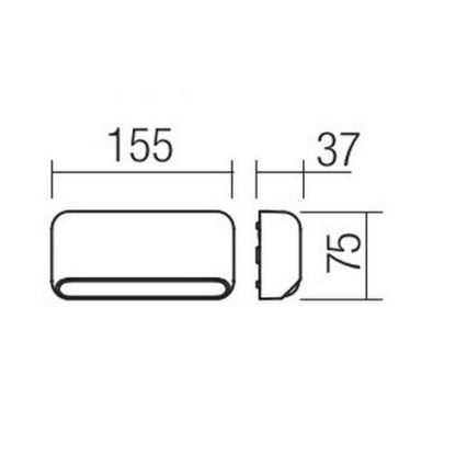 Redo 90070 - LED Vanjska zidna svjetiljka SAPO 1xLED/3W/230V IP65