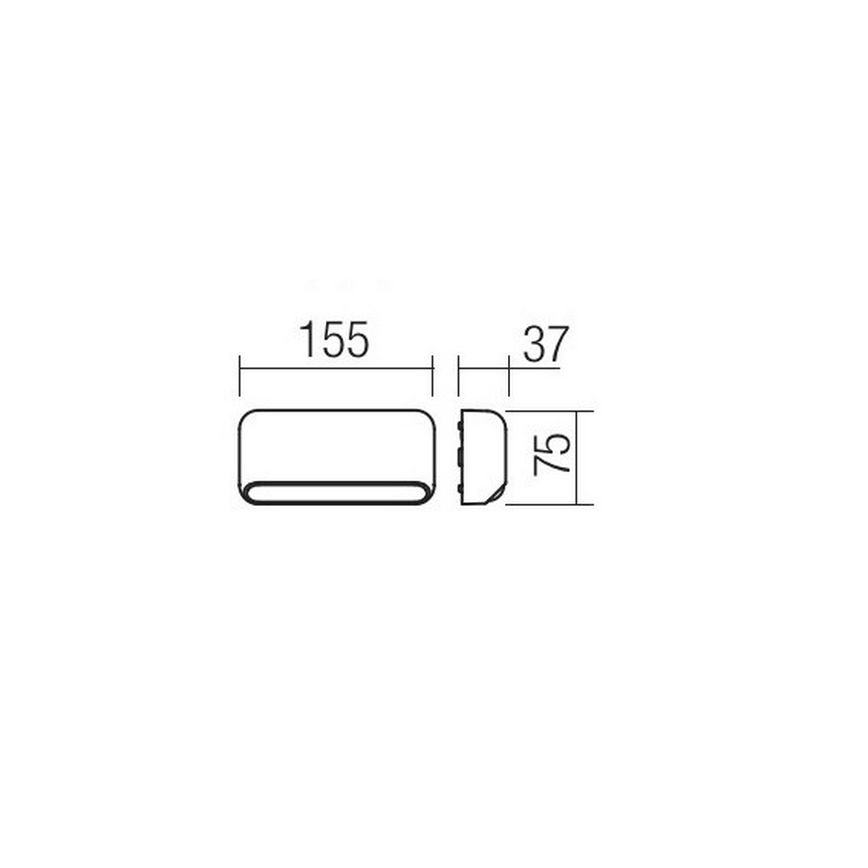 Redo 90070 - LED Vanjska zidna svjetiljka SAPO 1xLED/3W/230V IP65