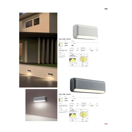 Redo 90072 - LED vanjsko zidno svjetlo SAPO LED/5W/230V IP65