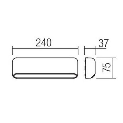 Redo 90072 - LED vanjsko zidno svjetlo SAPO LED/5W/230V IP65