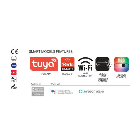 Redo 90073 - LED RGBW vanjsko zidno svjetilo ALGON LED/6W/230V Wi-Fi Tuya IP65 antracit