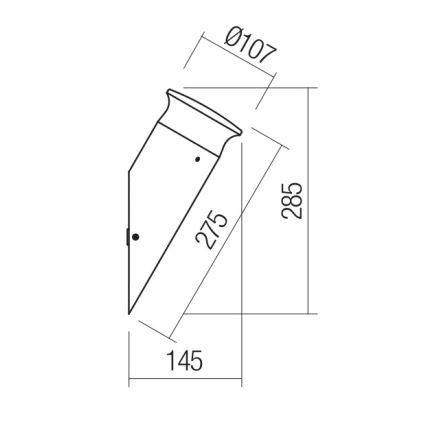 Redo 90073 - LED Vanjska zidna svjetiljka ALGON LED/9W/230V IP65 crna