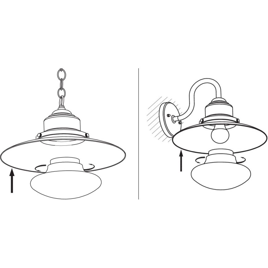 Redo 90094 - Bijeli rezervni abažur za luster i lampu ELIO