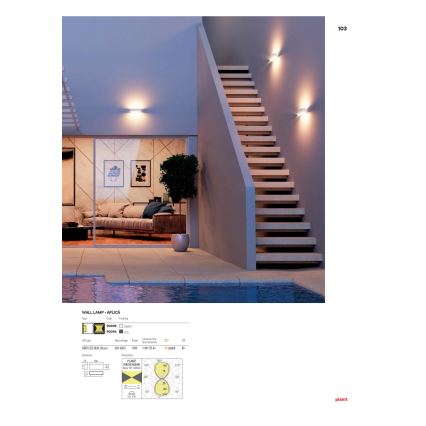 Redo 90096 - Vanjska LED zidna svjetiljka PLANIT LED/10W/230V 3000K IP54 antracit
