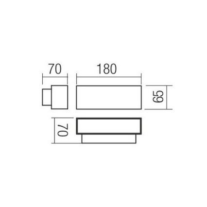 Redo 90096 - Vanjska LED zidna svjetiljka PLANIT LED/10W/230V 3000K IP54 antracit